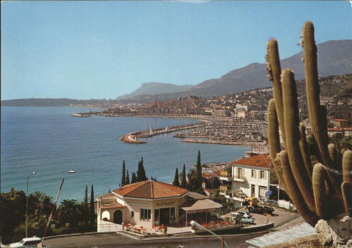 Menton Alpes Maritimes Vue generale Frontiere Franco