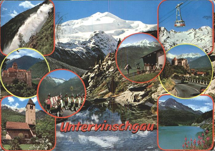 Vinschgau Val Venosta Untervinschgau Seilbahn Tracht