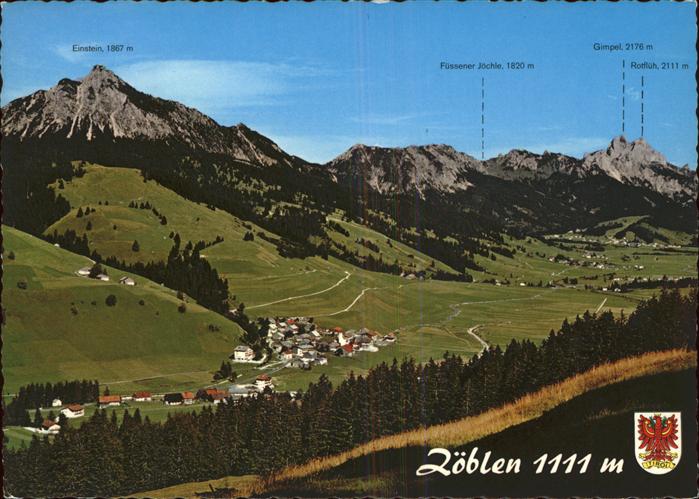 Tirol Region Zoeblen Fuessener Joechle Gimpel Rotflueh Einstein Wappen
