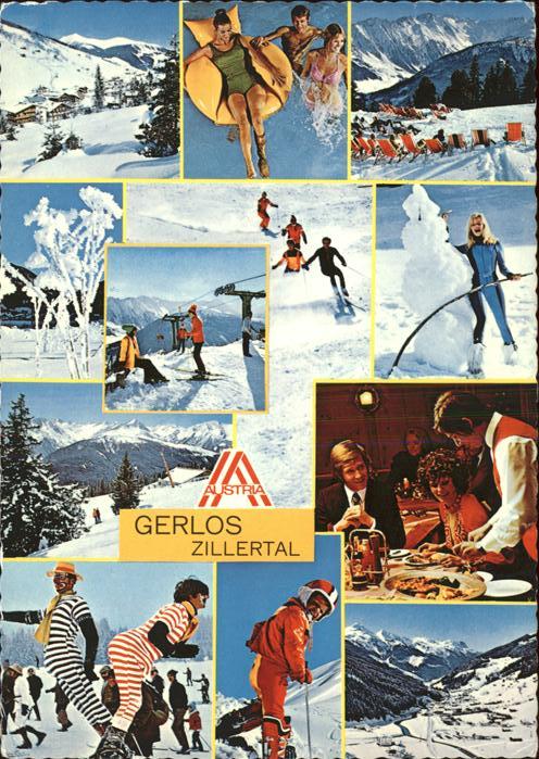 Gerlos Zillertal Skifahrer