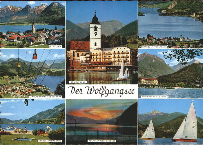Segelboote Seilbahn Wolfgangsee Alpenseebad Strobl