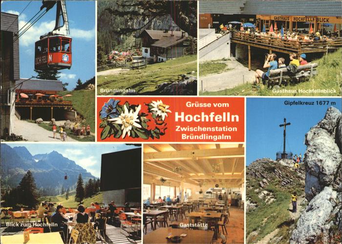 Seilbahn Hochfelln Gipfelkreuz Bründlingalm