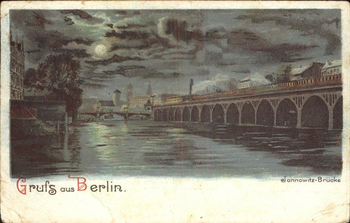 BERLIN  CITY Jannowitz Bruecke im Mondschein