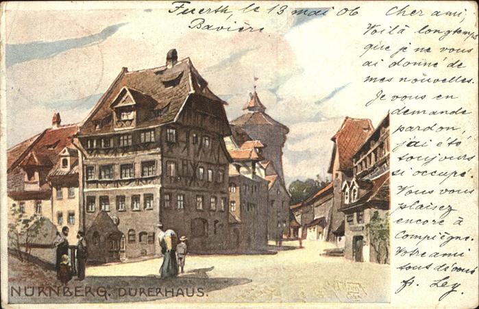 NueRNBERG  CITY Duerer Haus Kuenstlerkarte