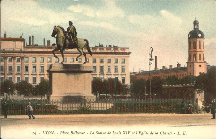 Lyon France Place Bellecour Statue de Louis XIV et