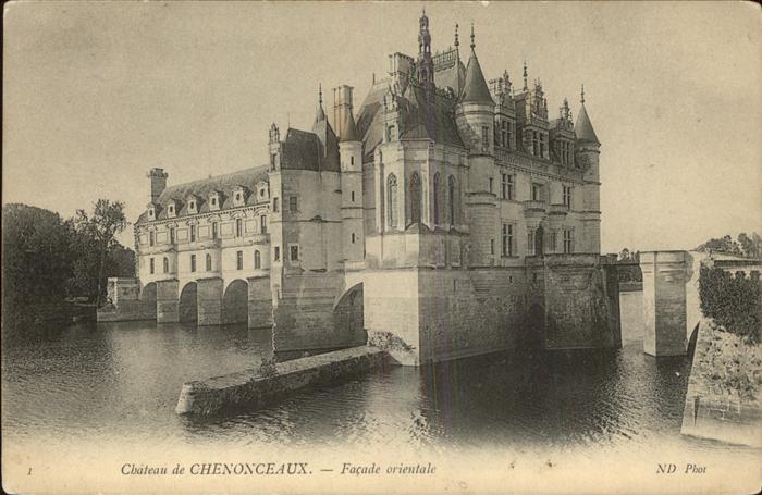 Chenonceaux Indre et Loire Chateau Facade orientale