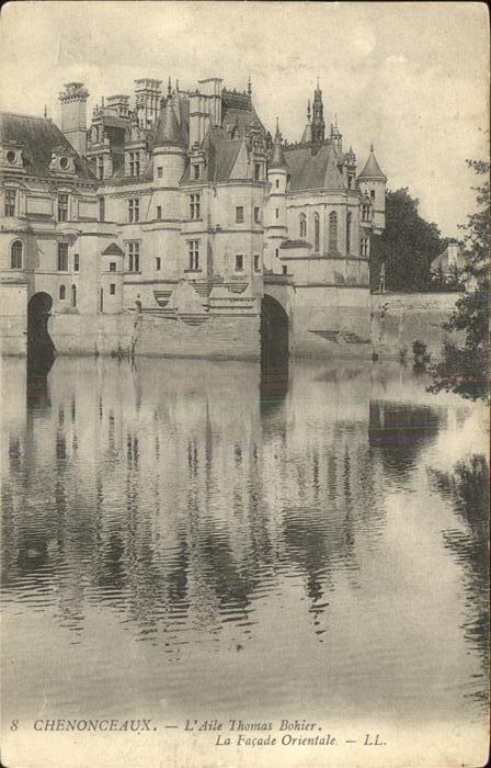 Chenonceaux Indre et Loire Chateau Aile Thomas Bohier Facade orien
