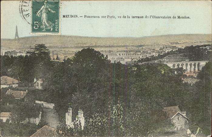 Meudon Panorama sur Paris vue de l'Observatoir