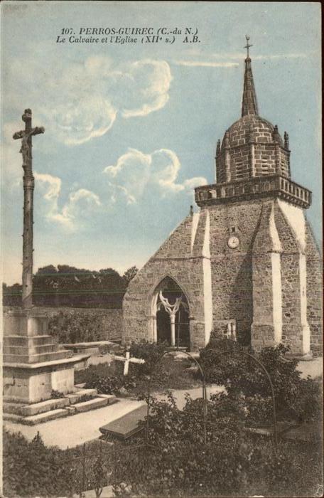 Perros-Guirec Le Calvaire et l'Eglise