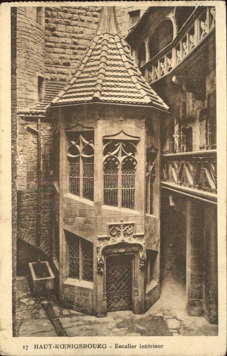 Haut-Koenigsbourg Hohkoenigsburg Chateau Escalier interieur