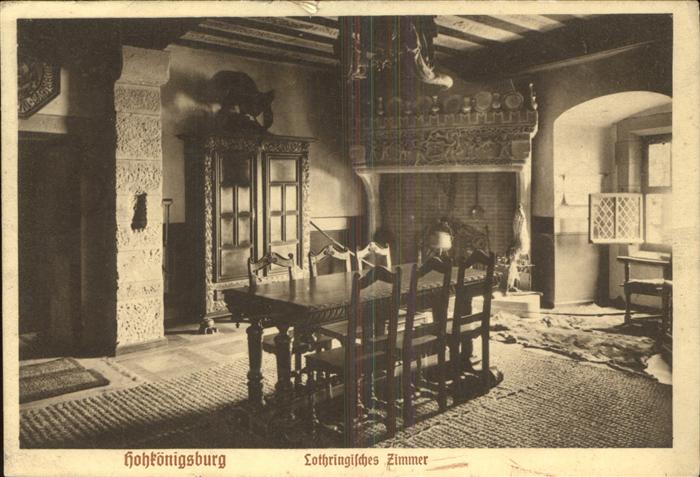 Hohkoenigsburg Haut-Koenigsbourg Schloss Lothringisches Zimmer