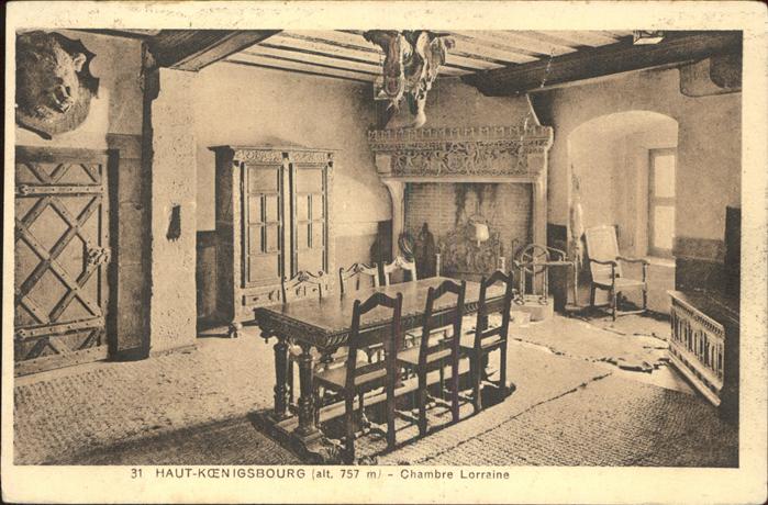 Haut-Koenigsbourg Hohkoenigsburg Chateau Chambre Lorraine