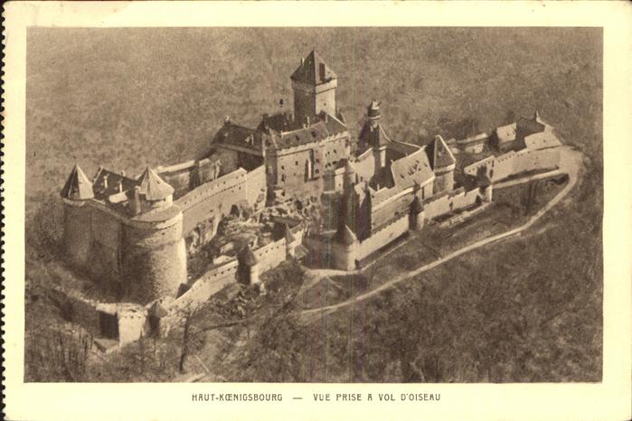 Haut-Koenigsbourg Hohkoenigsburg Chateau vue a vol d_oiseau