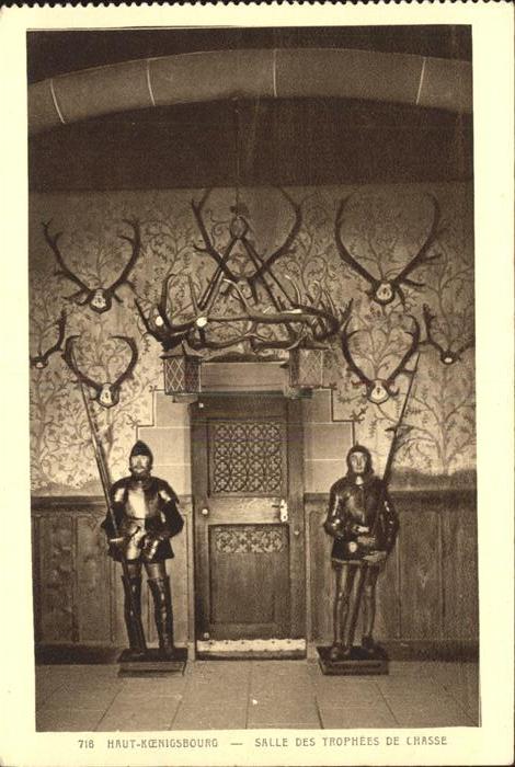 Haut-Koenigsbourg Hohkoenigsburg Chateau Salle des Trophees de Chasse