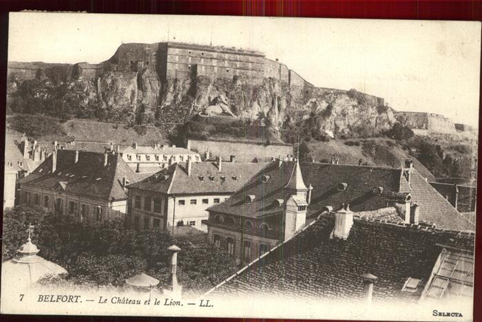 Belfort Alsace Vue partielle Chateau et le Lion