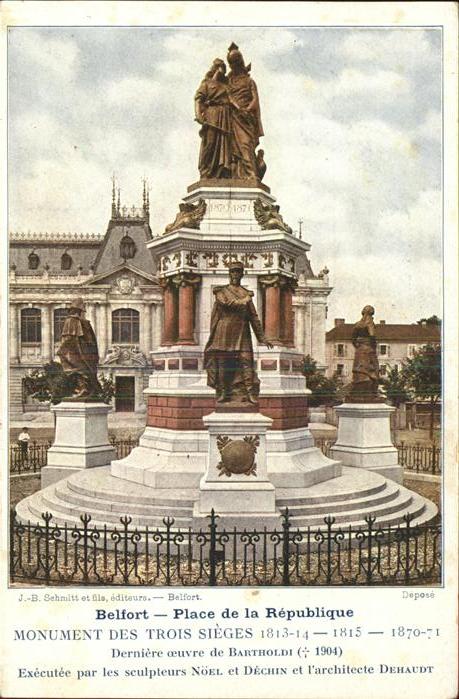 Belfort Alsace Place de la Republique Monument des Tro