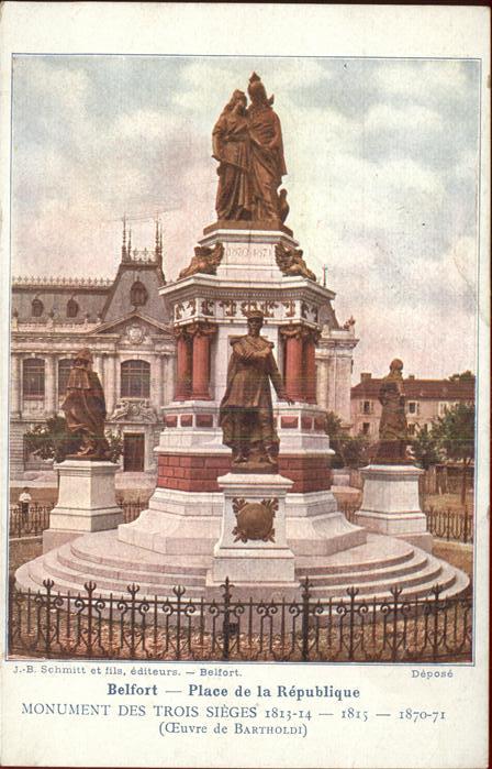 Belfort Alsace Place de la Republique Monument des Tro