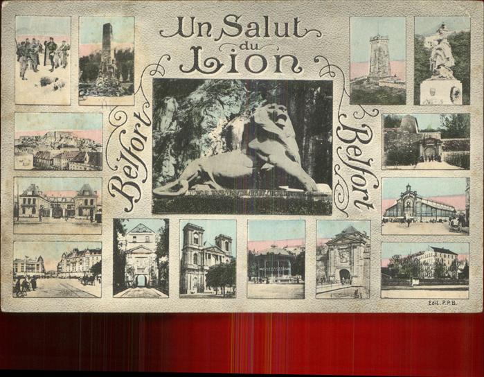 Belfort Alsace Lion Monument Chateau vues d_ensemble
