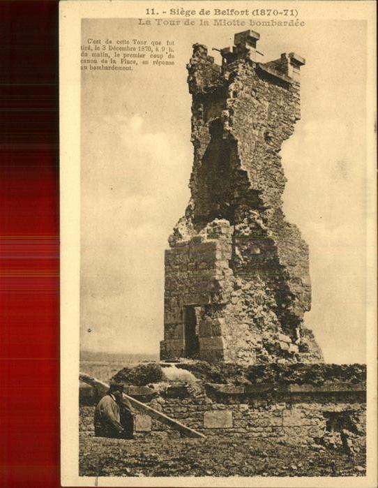 Belfort Alsace Tour de la Miotte bombardee