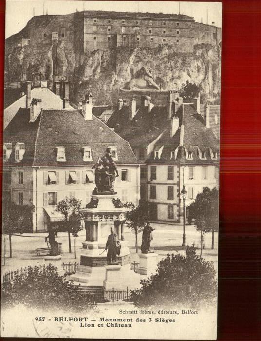 Belfort Alsace Monument des Trois Sieges Chateau et le