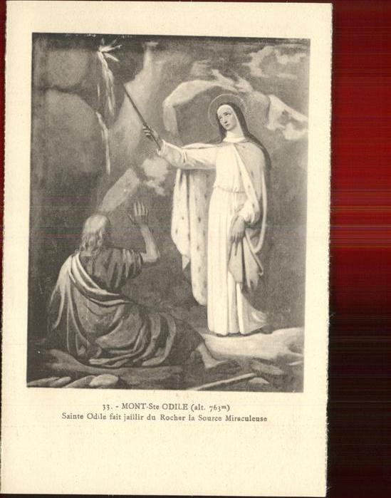 Mont-Ste-Odile Mont-Sainte-Odile Sainte Odile fait jaillir du Rocher la