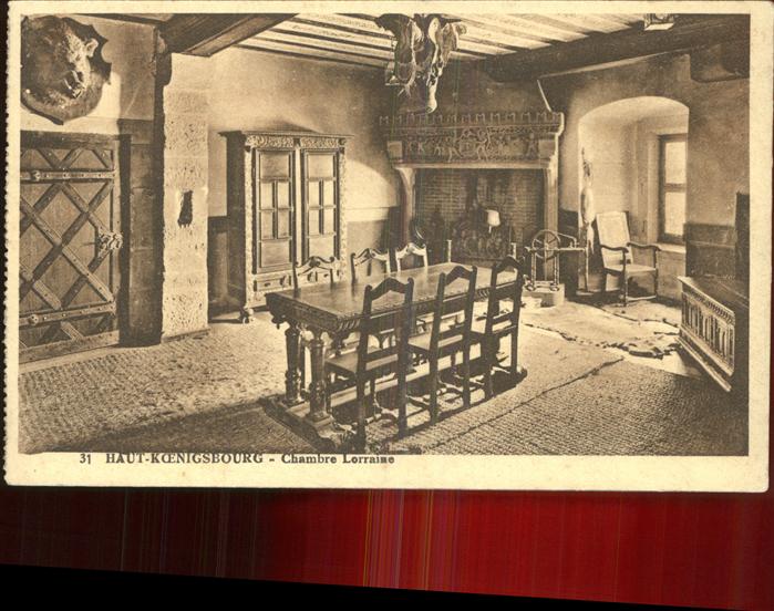 Haut-Koenigsbourg Hohkoenigsburg Chateau Chambre Lorraine