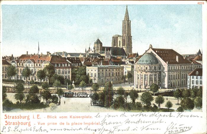 Strassburg Elsass Blick vom Kaiserplatz Münster