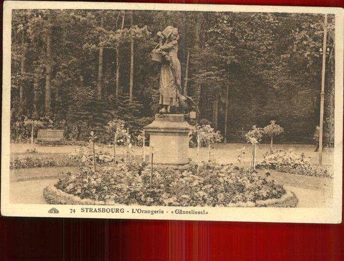 Strasbourg Alsace Orangerie Gänseliesl