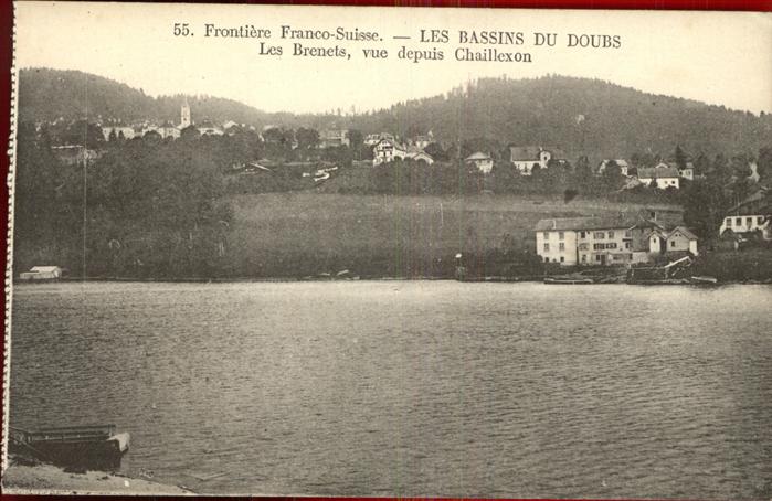 Bassin du Doubs Les Brenets vue depuis Chaillexon Frontiere Franco Suisse