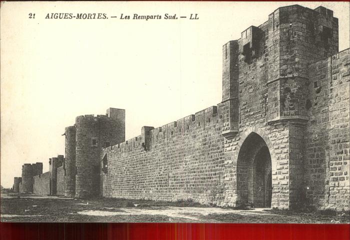 Aigues-Mortes Gard Les Remparts Sud Stadtmauer