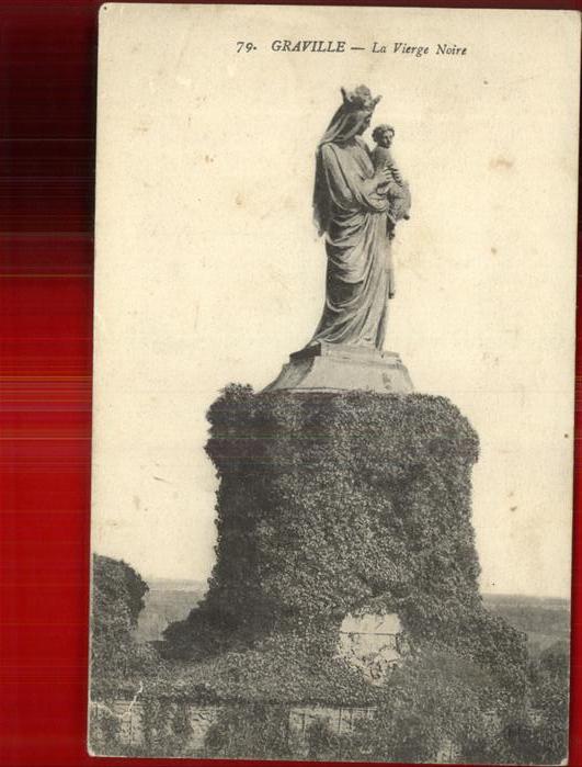 Graville-Sainte-Honorine La Vierge Noire Statue