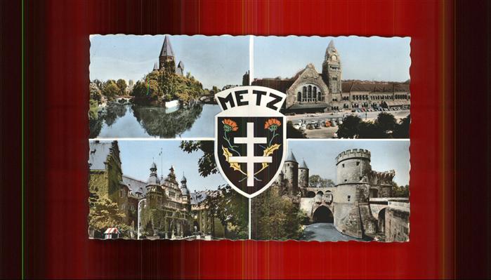 Metz  57 Moselle Temple Protestant Gare Palais du Gouver