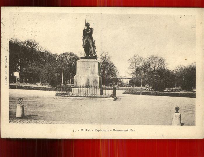 Metz  57 Moselle Esplanade Monument Ney