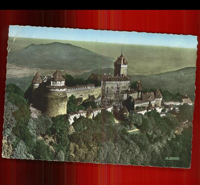 Haut-Koenigsbourg Hohkoenigsburg Chateau vue aerienne