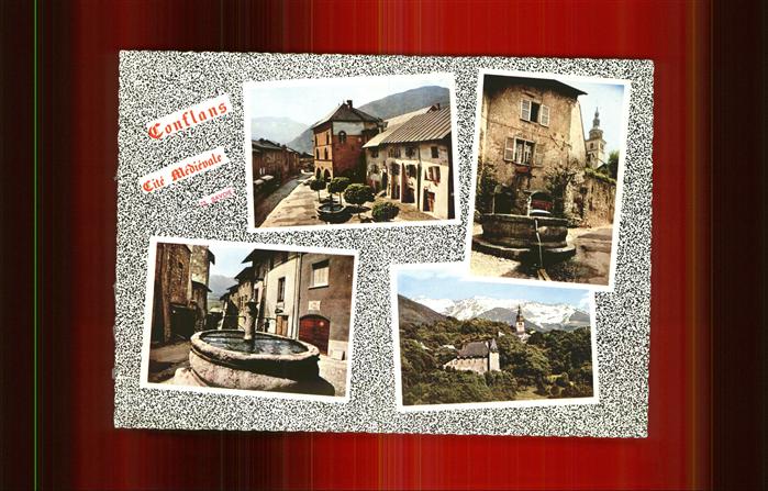 Conflans Savoie Vues d_ensemble Fontaine Eglise