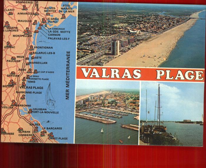 Valras-Plage Vue aerienne Plage Port Bateau Strand Ü