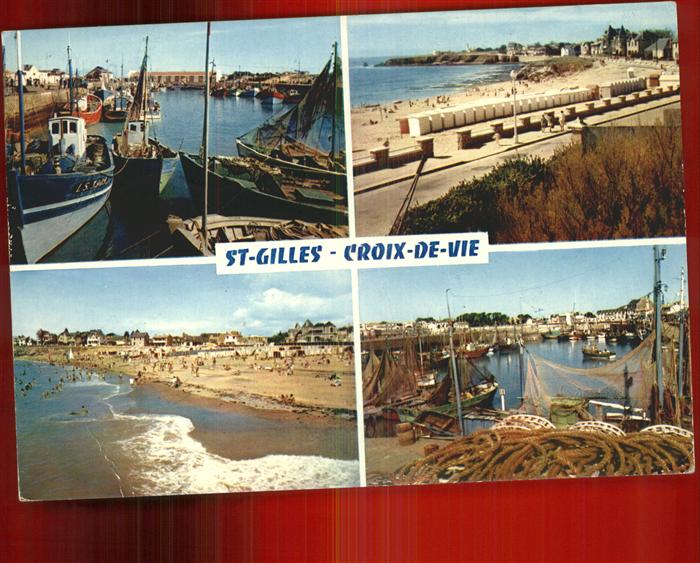 Saint-Gilles-Croix-de-Vie Vendee Port Plage Bateau de Peche Strand Fisch