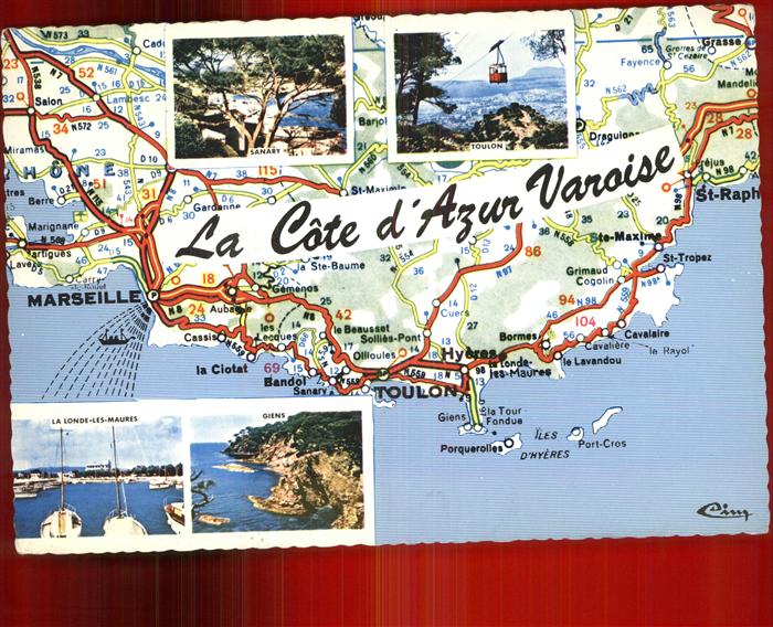 La Londe-les-Maures Übersichtskarte Cote d_Azur Varoise