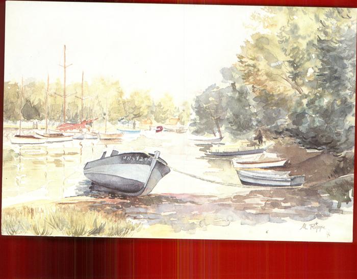 La Tremblade Le grand Chenal Aquarelle de Michel Rip