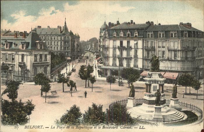 Belfort Alsace Place de la Republique Monument des Tro