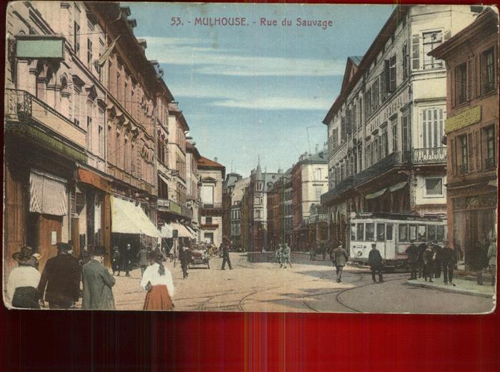 Mulhouse Muehlhausen Rue du Sauvage tram
