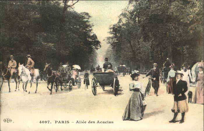 Paris Allee des Acacias Chevalier Pferdedrosc
