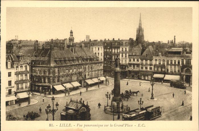 Lille Nord Vue panoramique sur la Grande Place Mon
