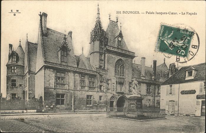 Bourges Palais Jacques Coeur Facade Stempel auf