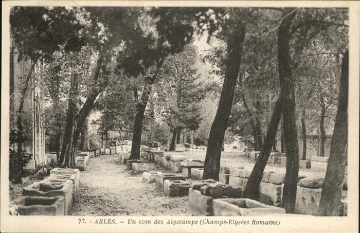 Arles Bouches-du-Rhone Un coin des Alyscamps Champs Elysees Ro