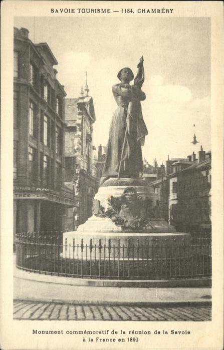 Chambery Savoie Monument commemoratif Reunion de la Sav