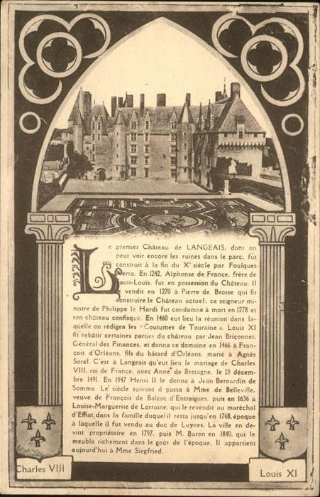 Langeais Chateau Charles VIII Louis XI