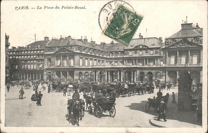 Paris Place du Palais Royal Stempel auf AK Pf