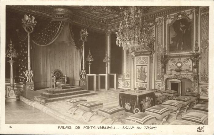 Fontainebleau Seine et Marne Palais Salle du Trone