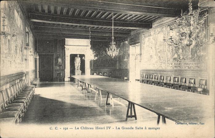 Pau 64 Chateau Henri IV Grande Salle a Manger